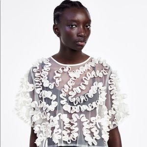NEW! Zara Tulle Top